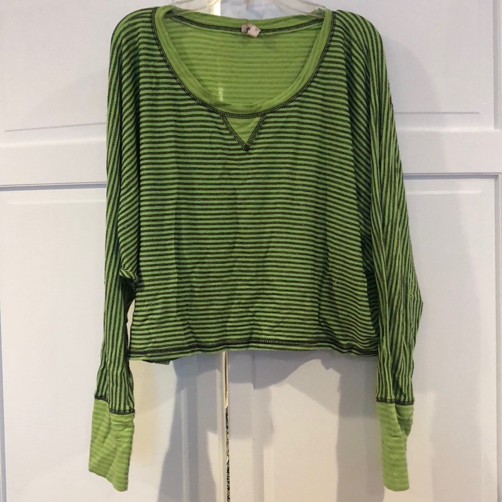 Cropped striped sweater